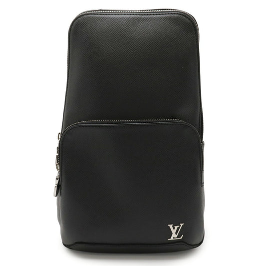 LOUIS VUITTON Taiga Avenue Sling Bag, Body Shoulder Leather Noir, Black, M30443