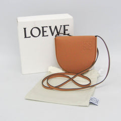 Loewe HEEL POUCH SMALL Women's Leather Shoulder Bag Brown — Like New