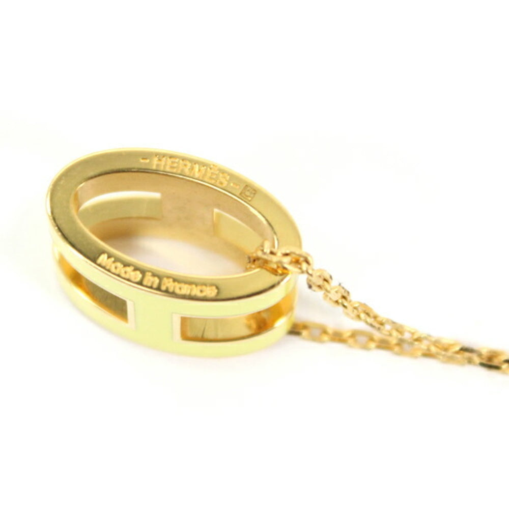 Hermes Hermès Pop H Necklace in Yellow Gold and Lacquer, Women's, T6029 — Like New