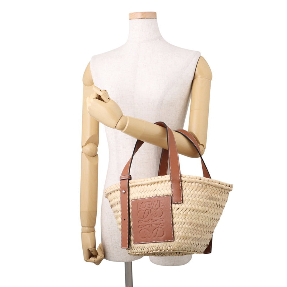 Loewe handbag, basket bag, small, raffia leather, 327.02.S93, LOEWE — Like New