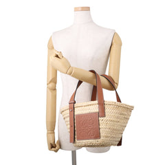 Loewe handbag, basket bag, small, raffia leather, 327.02.S93, LOEWE — Like New