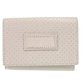 Like new Bottega Veneta Leggero Compact Wallet 515385 in calfskin BIANCO MIST ivory tri-fold wallet 2084 BOTTEGAVENETA