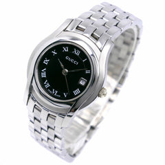 Gucci GUCCI Watch 5500L Stainless Steel Quartz Analog Display Black Dial Women's — Good
