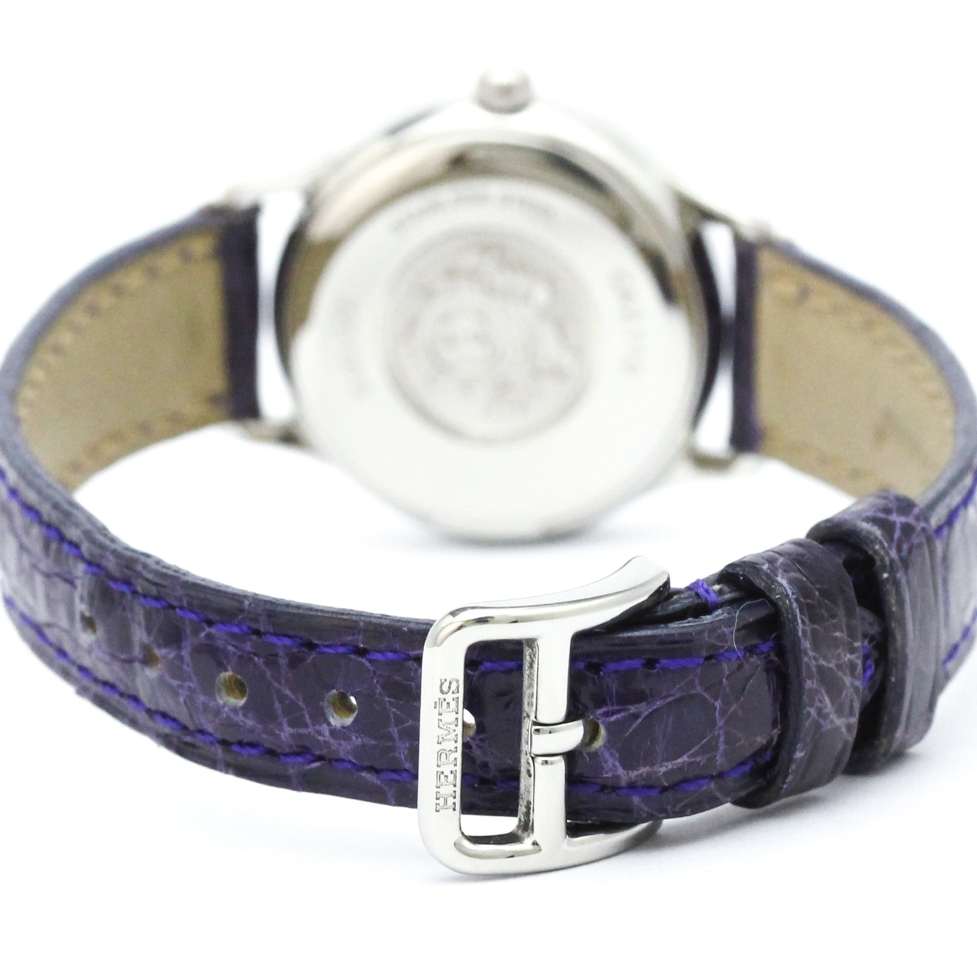 HERMES Slim D'Hermes Steel Quartz Ladies Watch CA2.110 Polished — Very Good