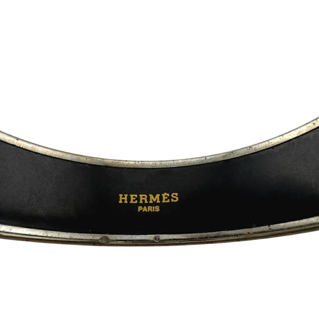 HERMES GM Enamel Cloisonne Bracelet/Bangle Bracelet Green Women's