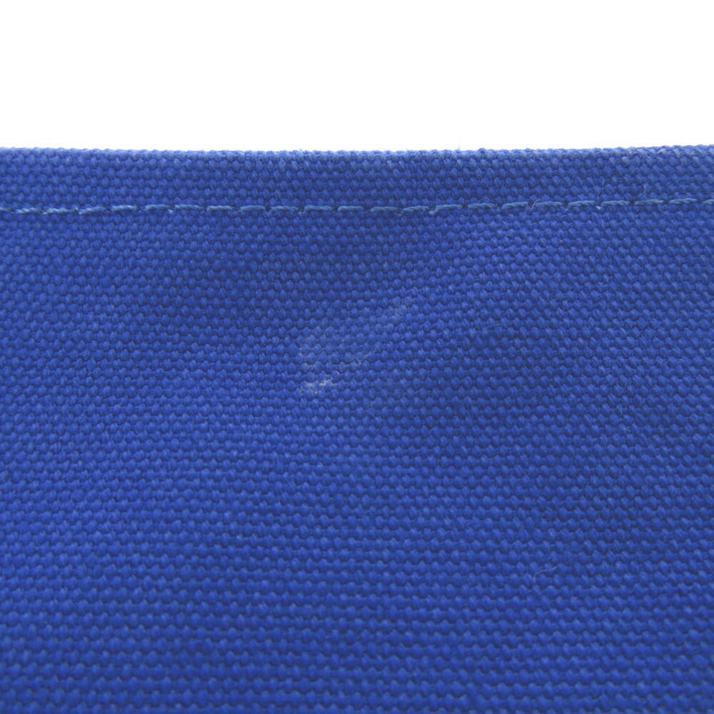 Hermes Flat Pouch MM Canvas Blue 0275HERMES — Like New