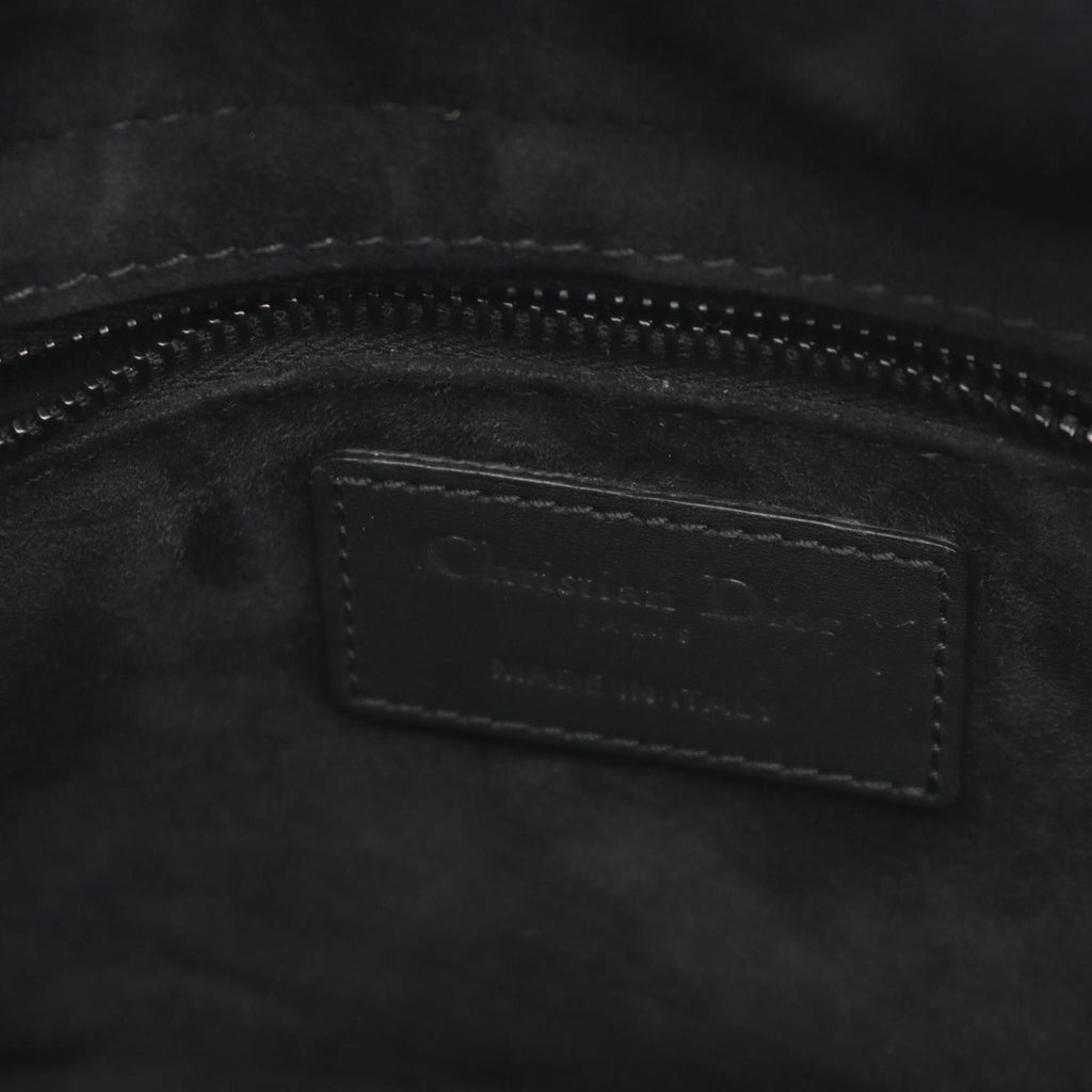 Christian Dior Dior LADY DIOR MY ABCDIOR Lady Small Cannage Handbag, Leather, Women's, Black