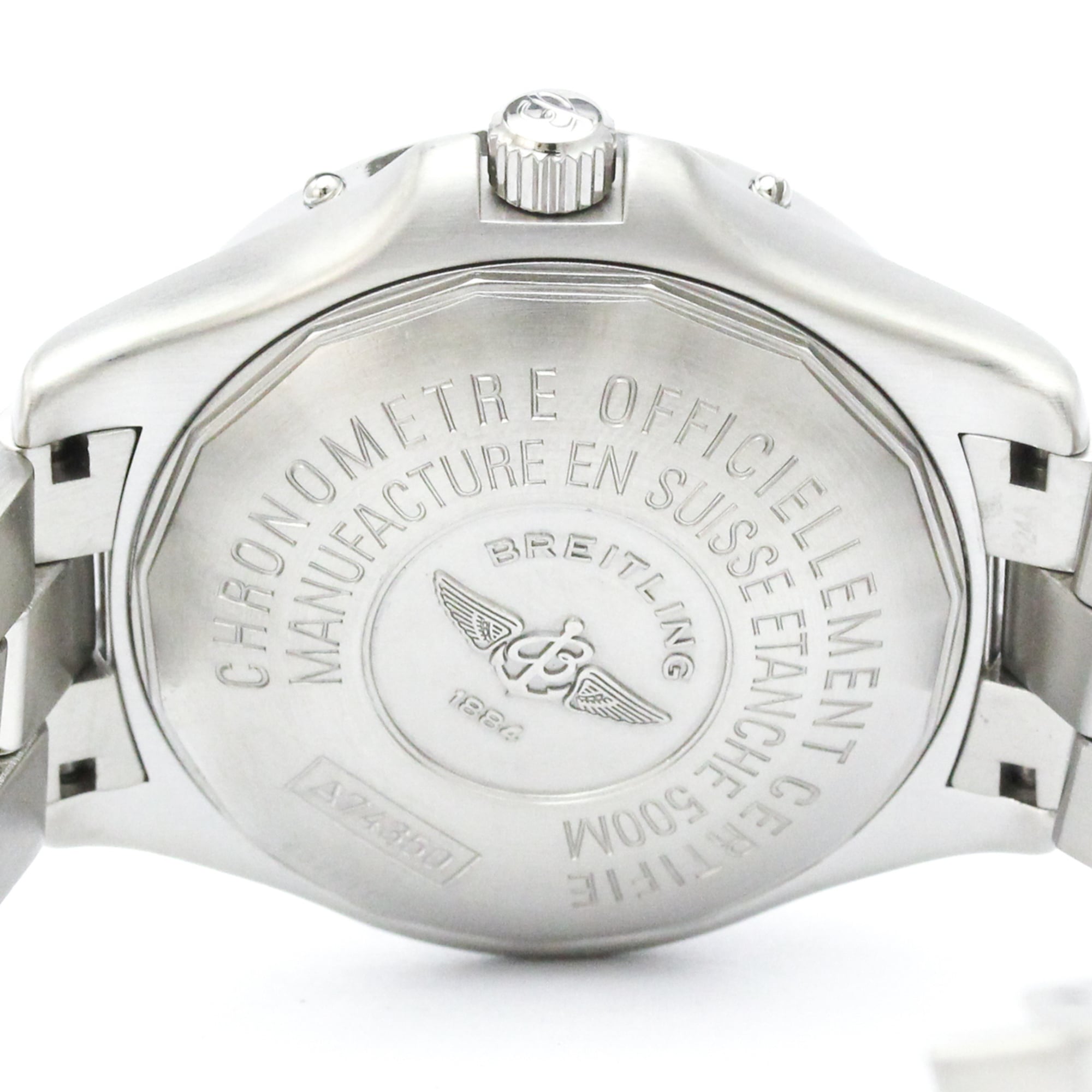 BREITLING Colt Stainless Steel Quartz Mens Watch A74350 Polished — Very Good