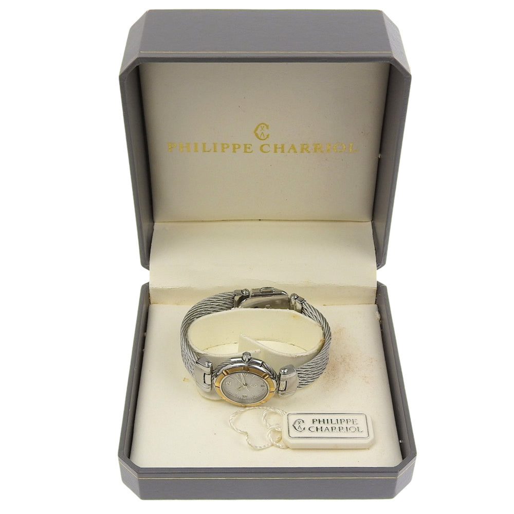 CHARRIOL Wristwatch 53.97.3654 Stainless Steel Quartz Analog Display White Dial Women's — Good