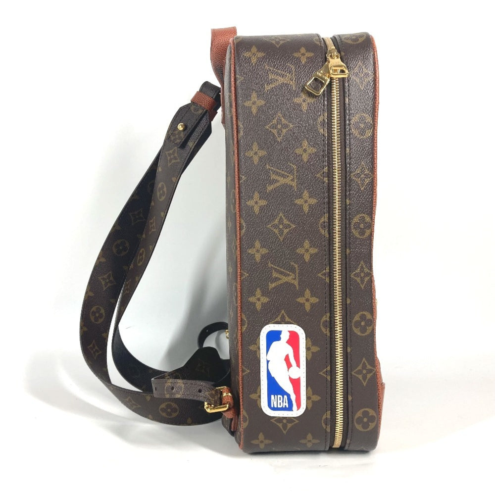 LOUIS VUITTON M45784 NBA Collaboration Shoebox Backpack Bag Rucksack Monogram Canvas Men's Brown — Like New