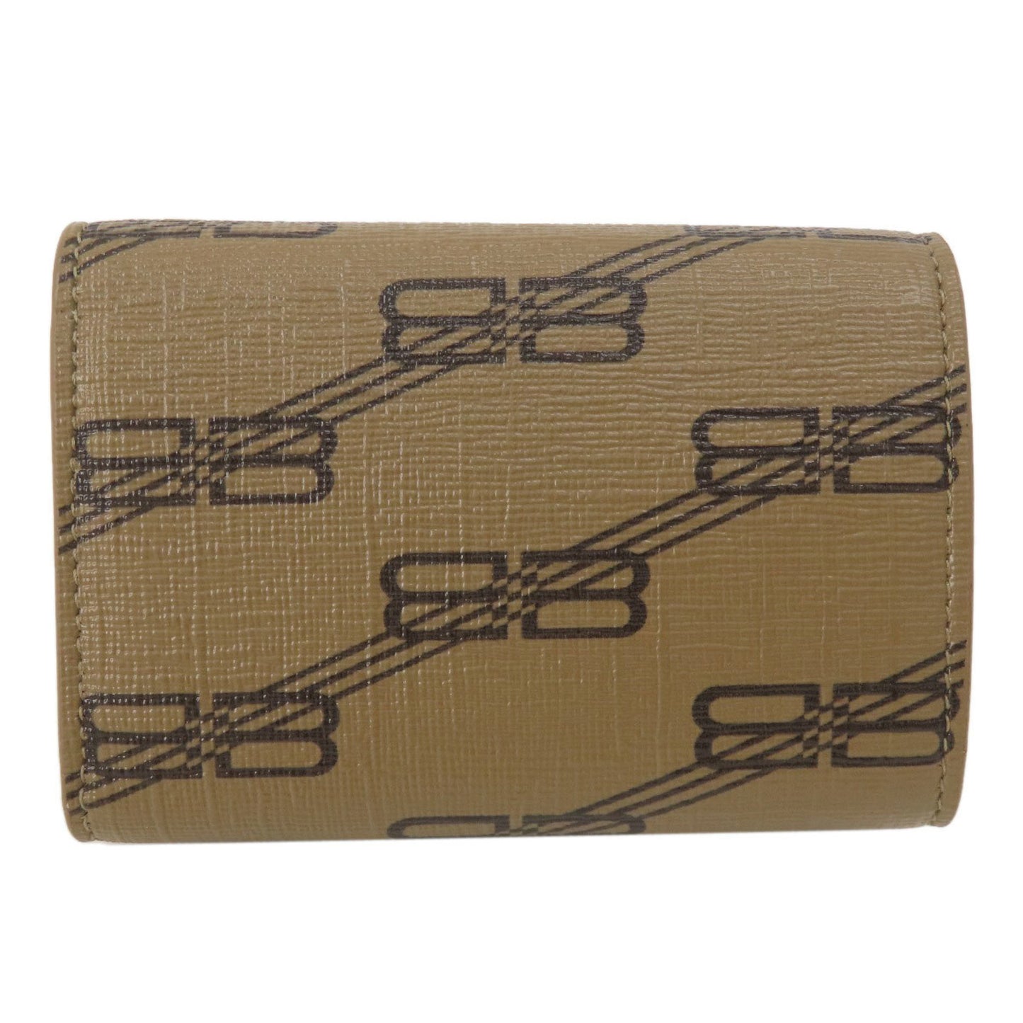 Balenciaga 594312 Tri-fold wallet BB pattern Bi-fold Leather Women's BALENCIAGA