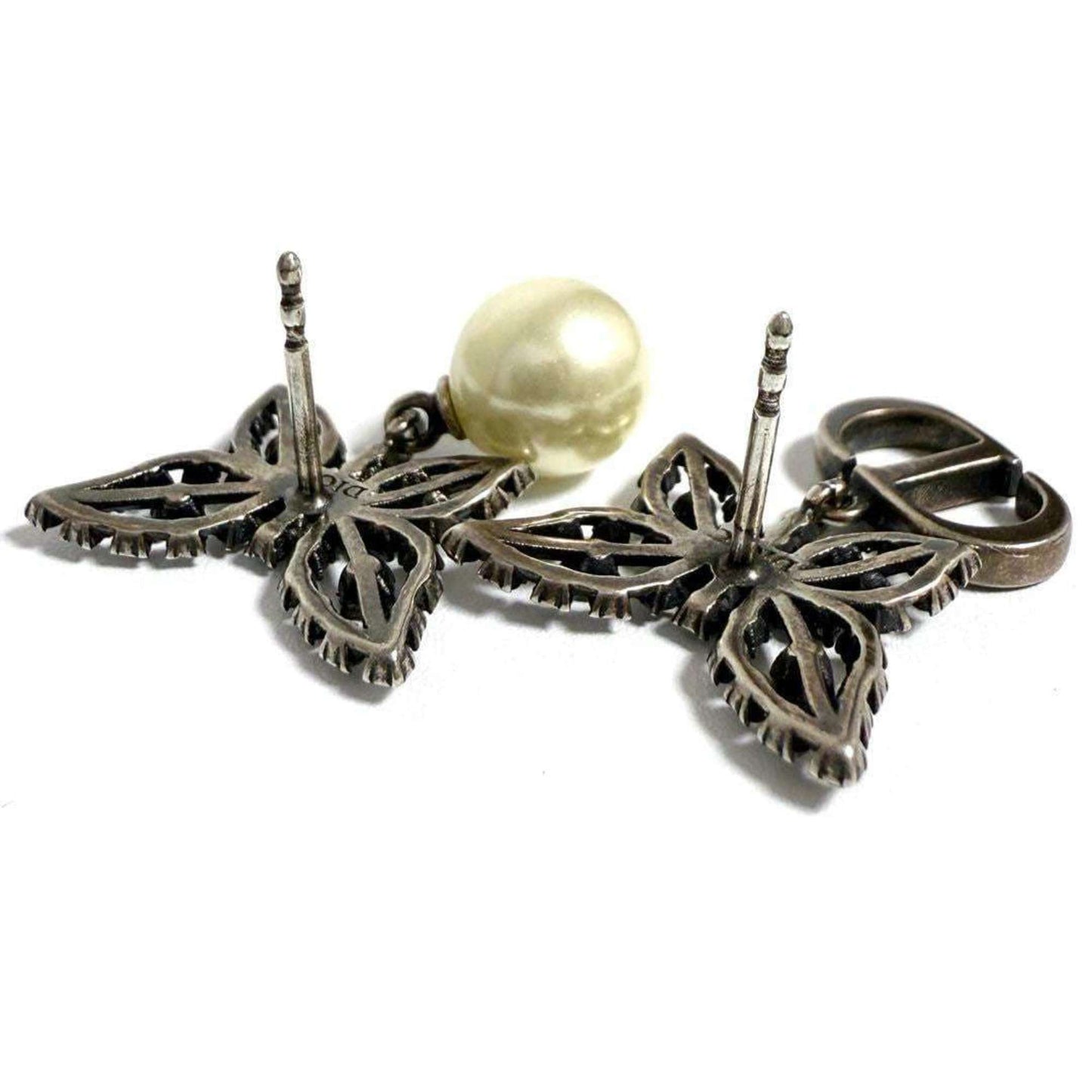 Christian Dior Dior Women's Asymmetrical Earrings Papillon Butterfly