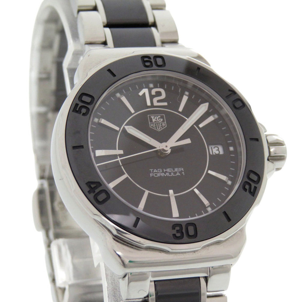 TAG Heuer Formula 1 WAH1210.BA0859 Stainless Steel Black/Silver Dial Quartz Watch 0330 HEUER — Good