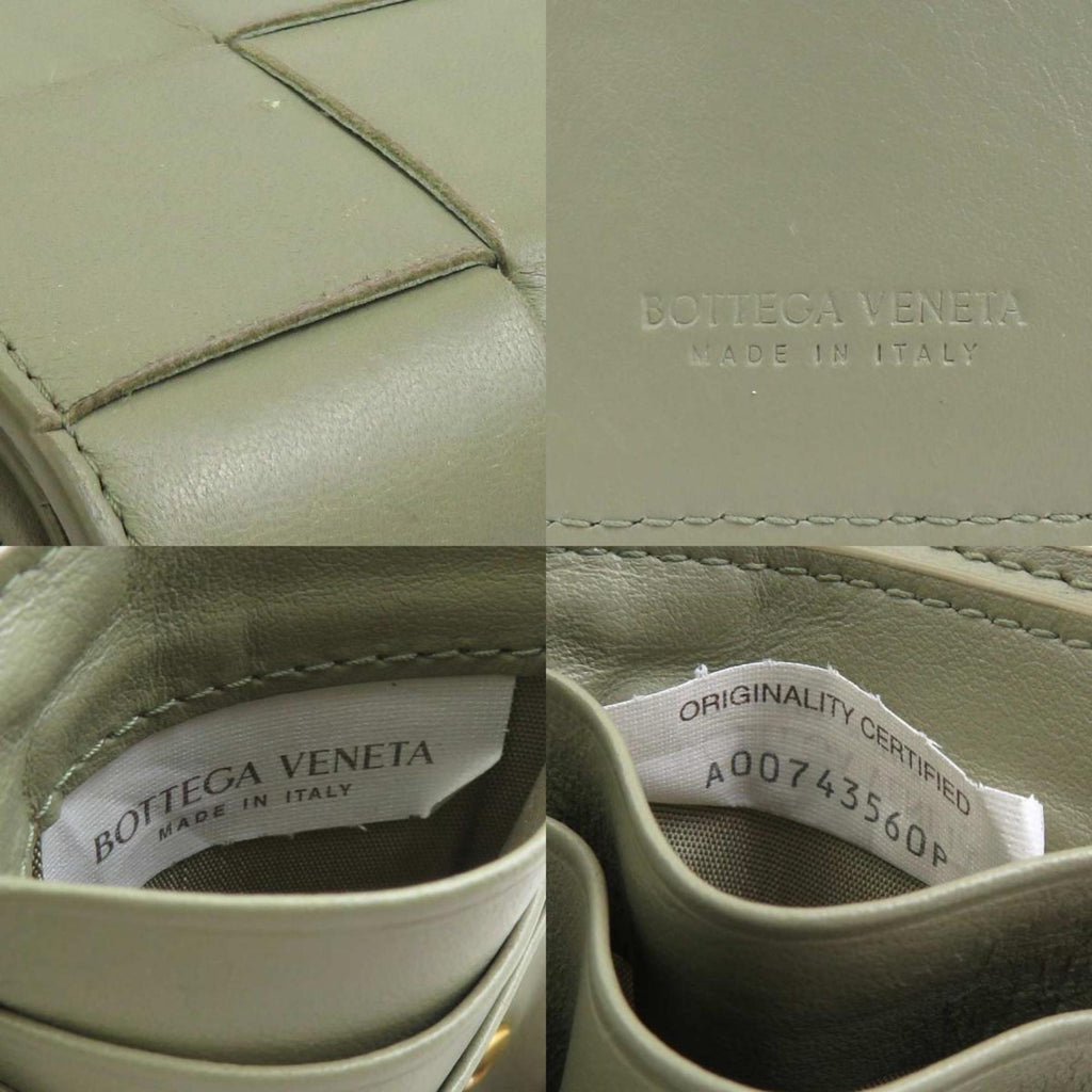 Bottega Veneta Cassette Leather Bi-fold Wallet, Green, Unisex, r10978k