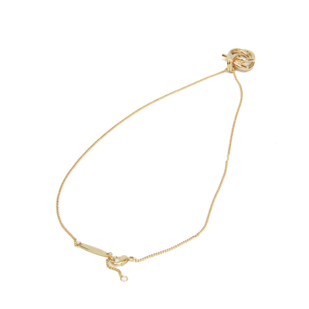 Salvatore Ferragamo Gancini 760609 Gold Plating Rhinestone Women,Men Fashion Pendant Necklace (Gold) — Like New