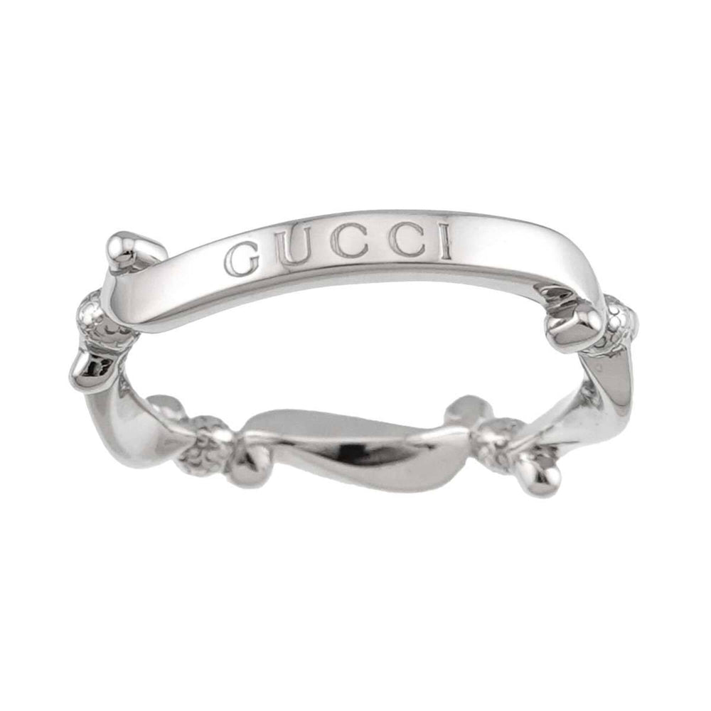 Gucci #12 Ring, Platinum (Pt) — Like New