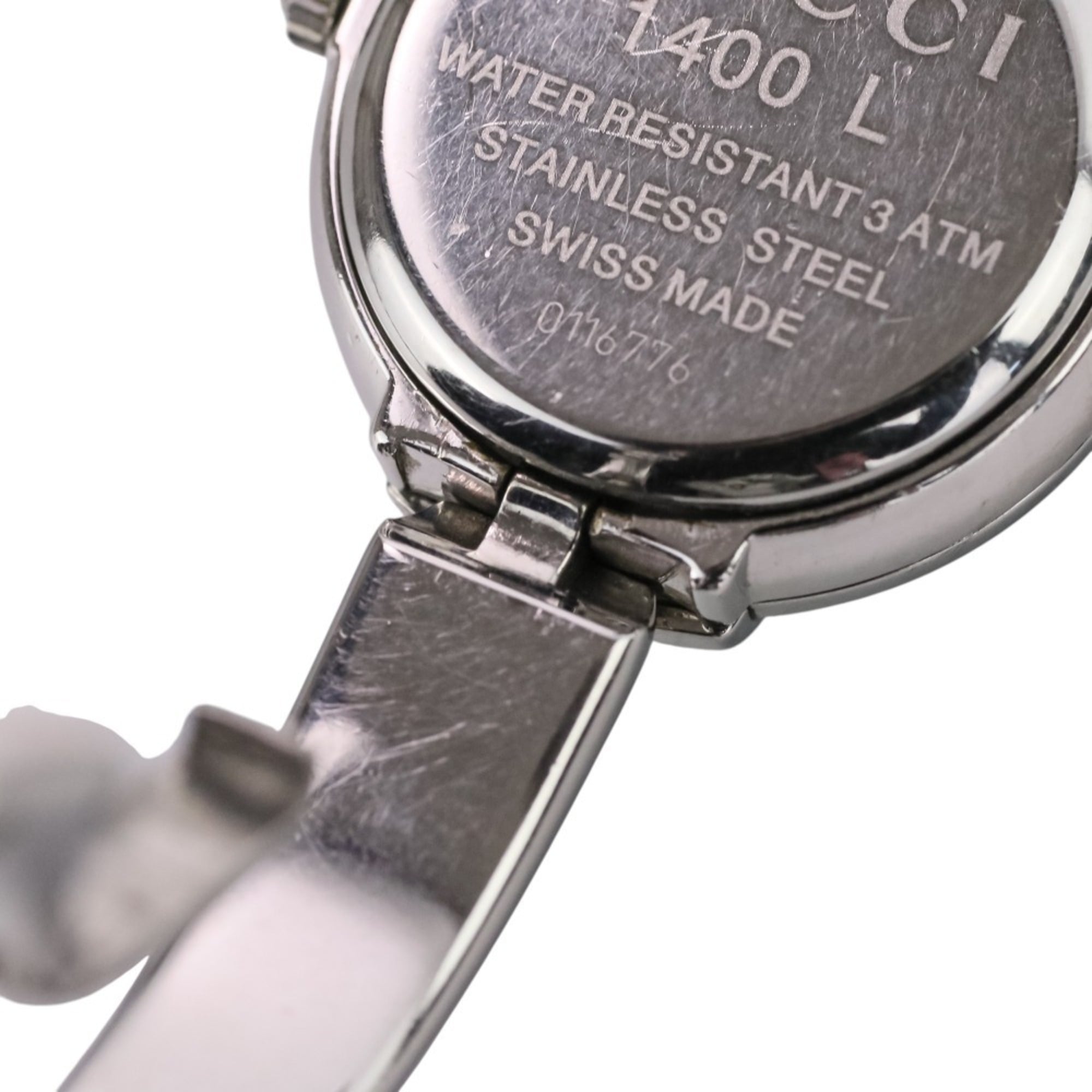 GUCCI Quartz Watch Bangle 1400L Silver Dial Women's — Very Good