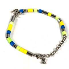 LOUIS VUITTON M00653 Sunrise Chain Bracelet, Metal, Blue, for Men and Women — Like New