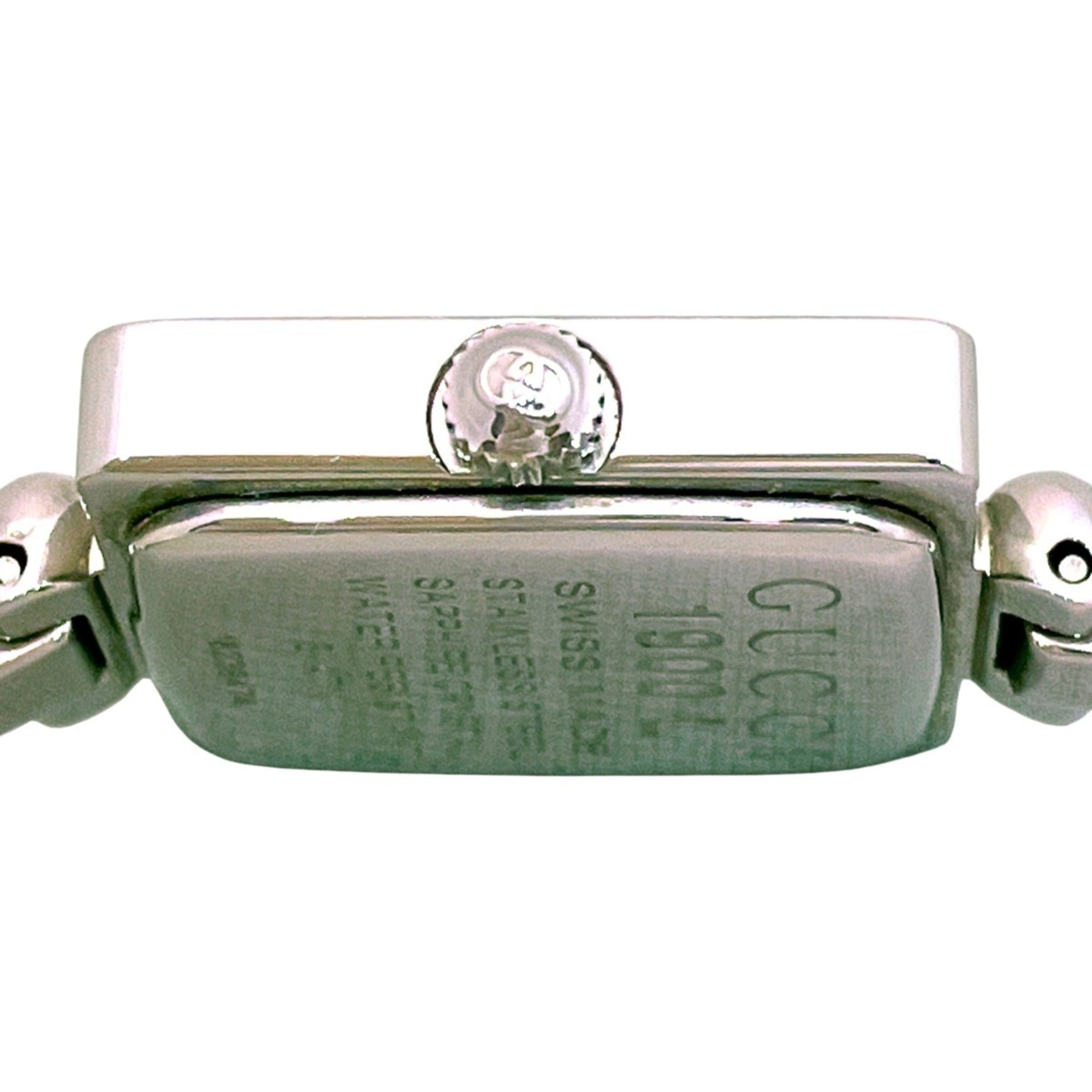 Gucci bangle watch, total weight 24.4g, stainless steel, quartz movement, pink mother-of-pearl dial, 1900L — Good