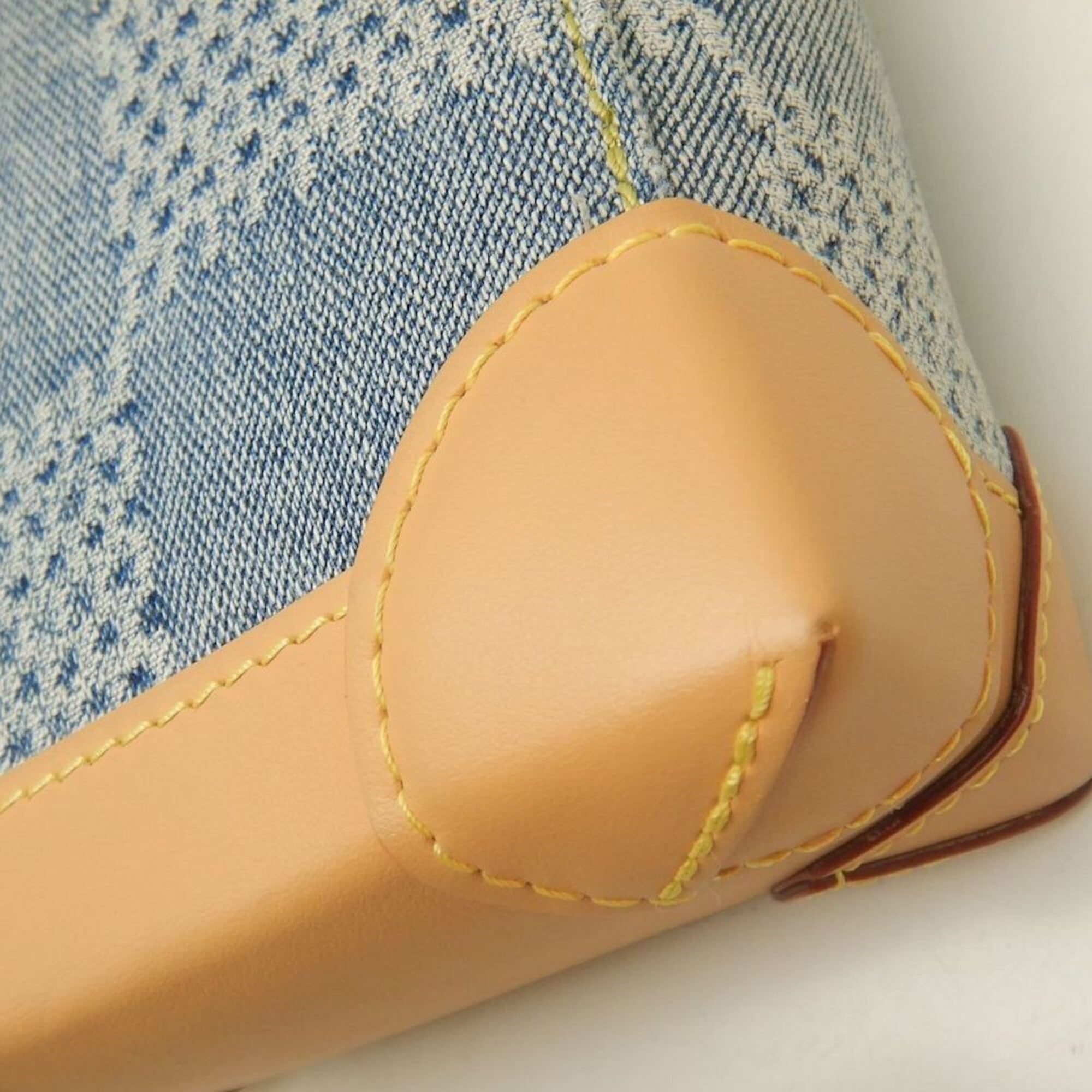 LOUIS VUITTON Damier Denim 3D Nano Steamer N40751 2024 Pre-Fall Shoulder Bag Blue Men's 253964 — Like New
