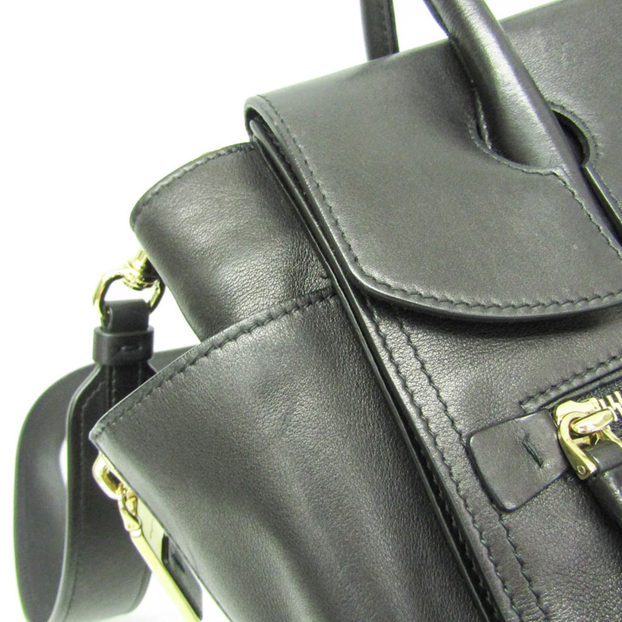 Salvatore Ferragamo GF-21 G840 Women's Leather Handbag,Shoulder Bag Dark Navy — Like New