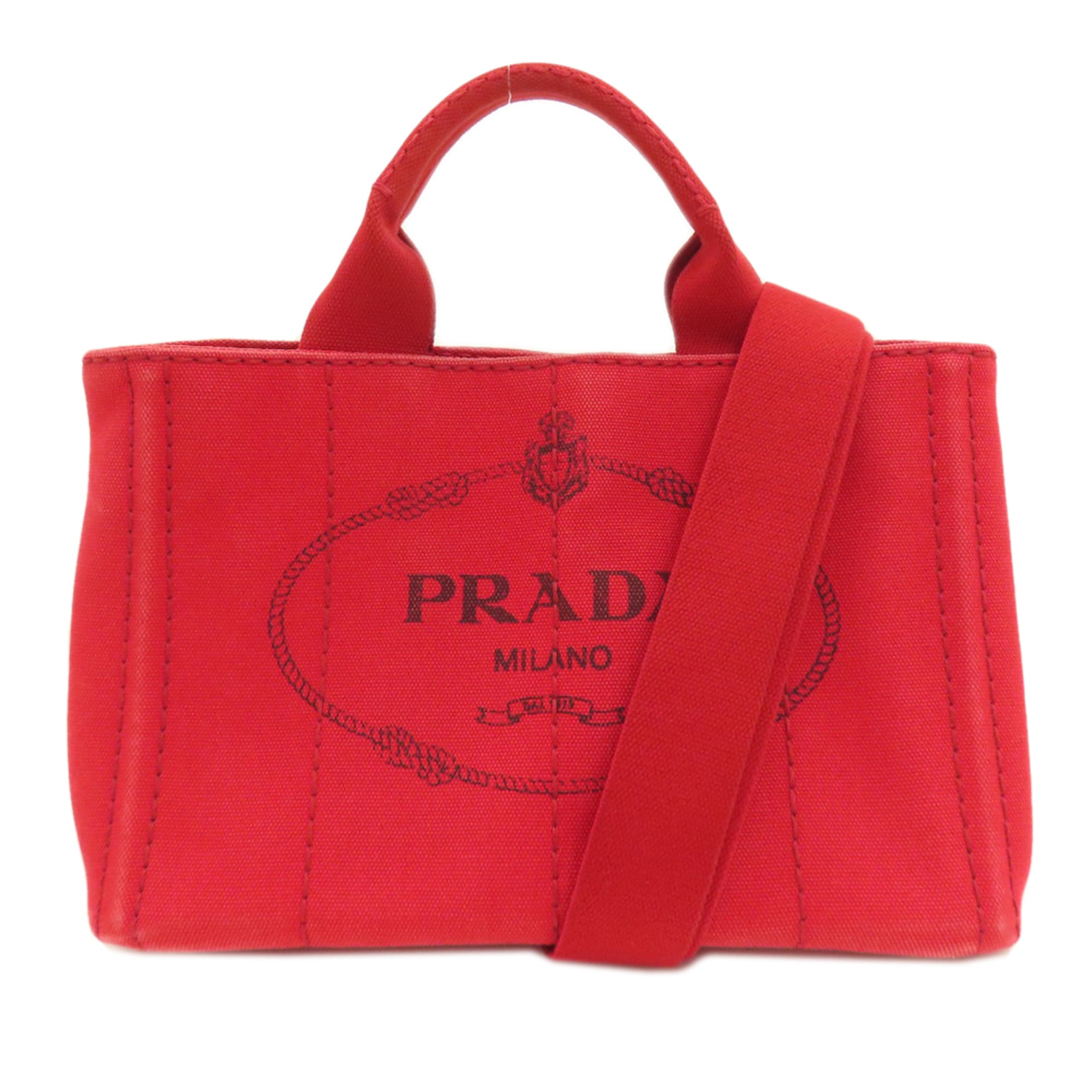 Prada Canapa Mini 2-Way Handbag Canvas Women's PRADA
