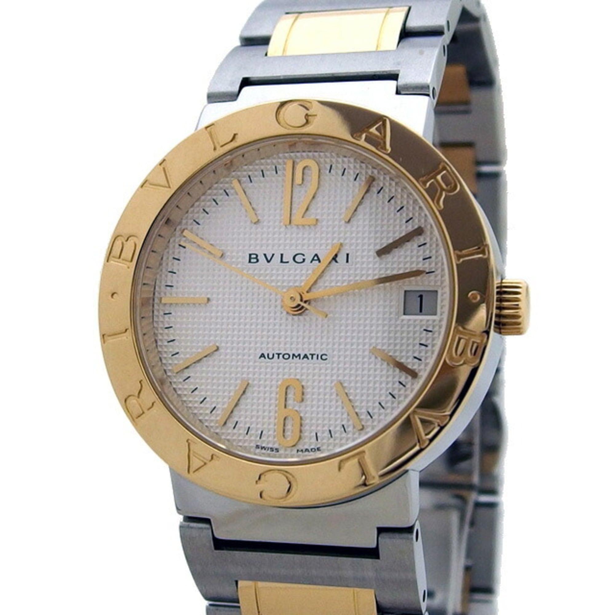 Bvlgari 18K Yellow Gold x Stainless Steel Combination BB33SG Men's Watch — Very Good