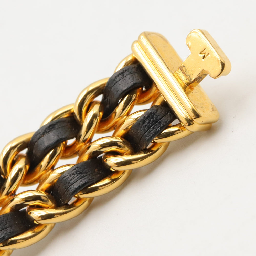 Chanel CHANEL Première M Watch, Gold Plated Leather, Women's, Black, H0001 — Very Good