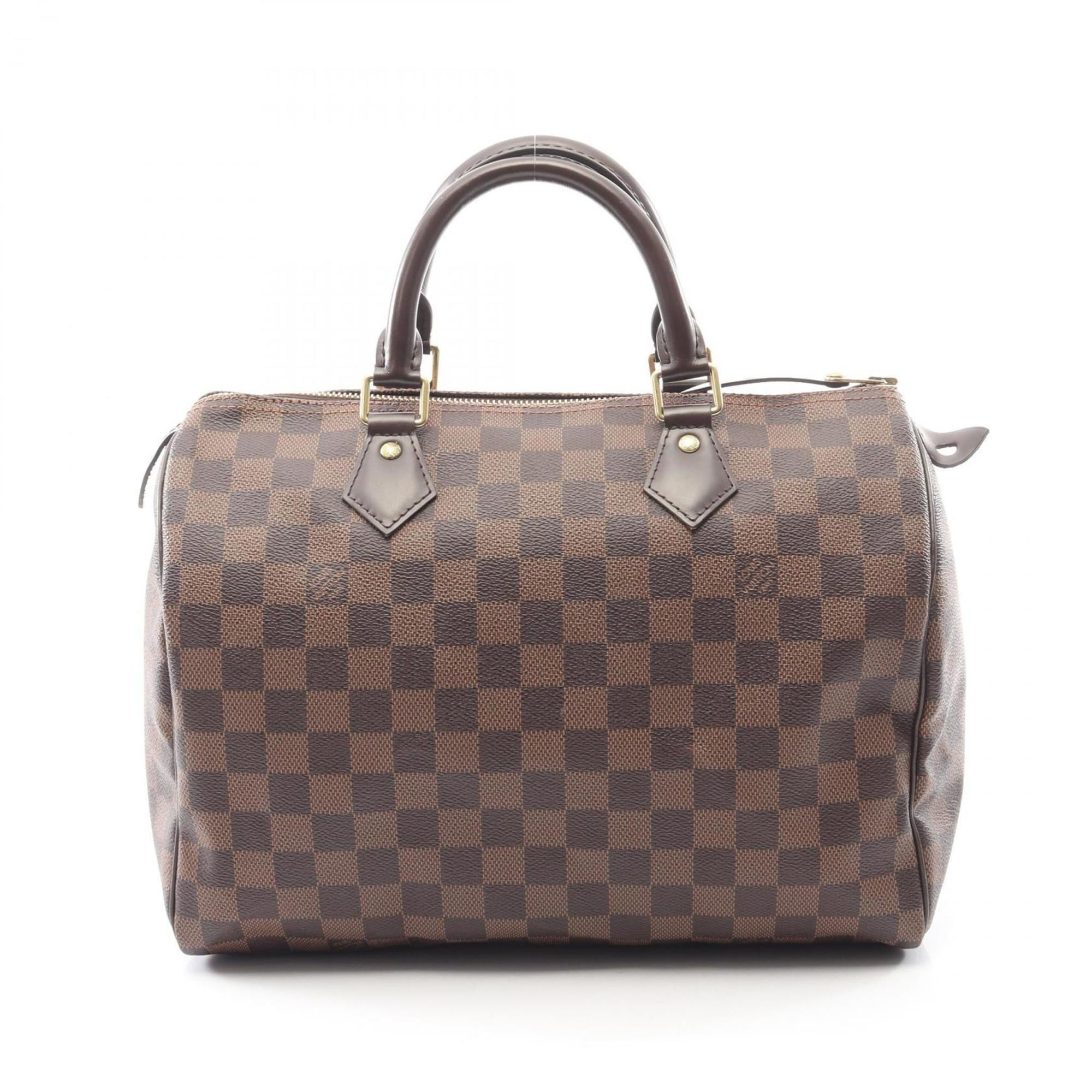 Louis Vuitton Speedy 30 Handbag, Coated Canvas and Leather with Damier Leather, Brown, Women's, N41531