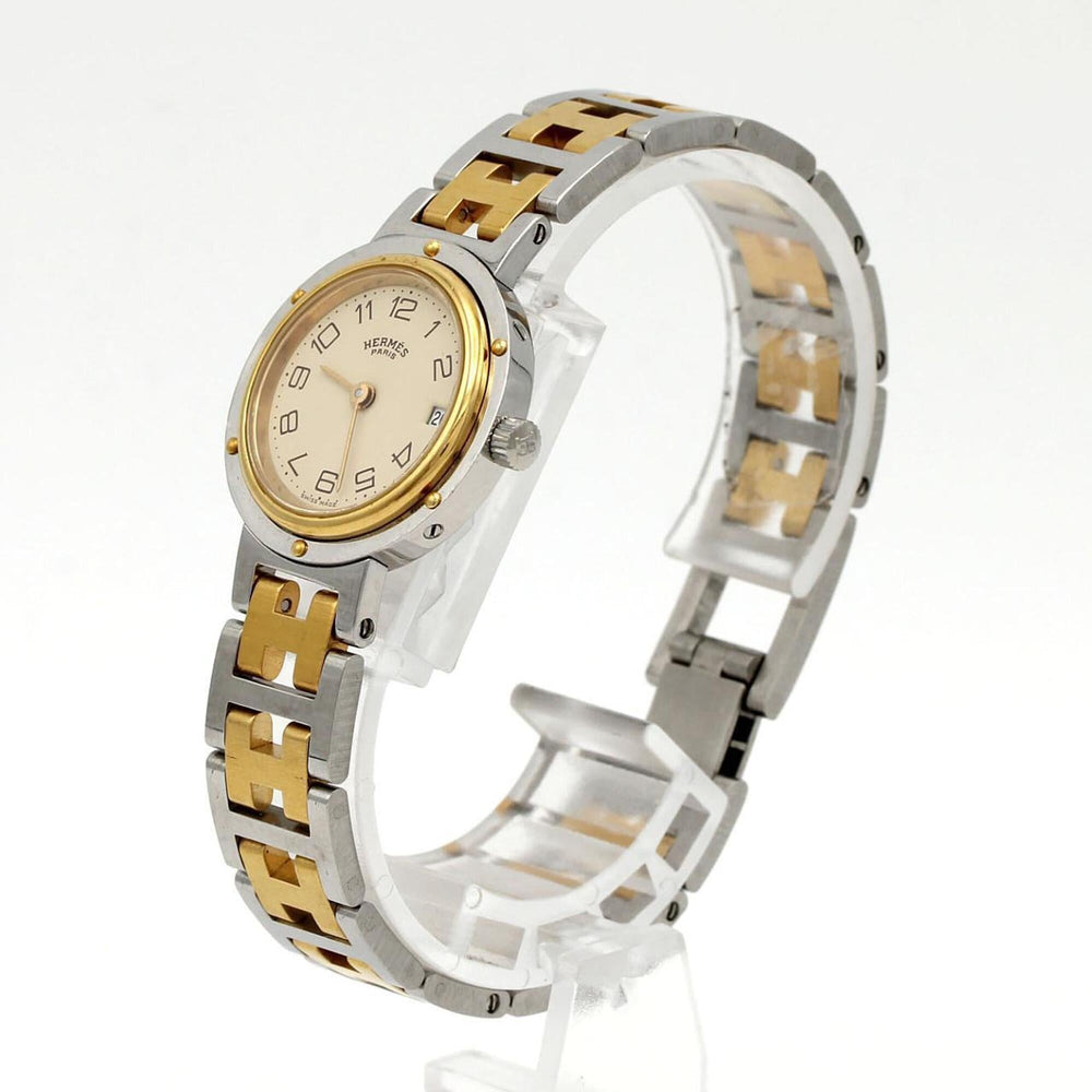 Hermes Clipper Combination SSxGP Quartz Watch — Good
