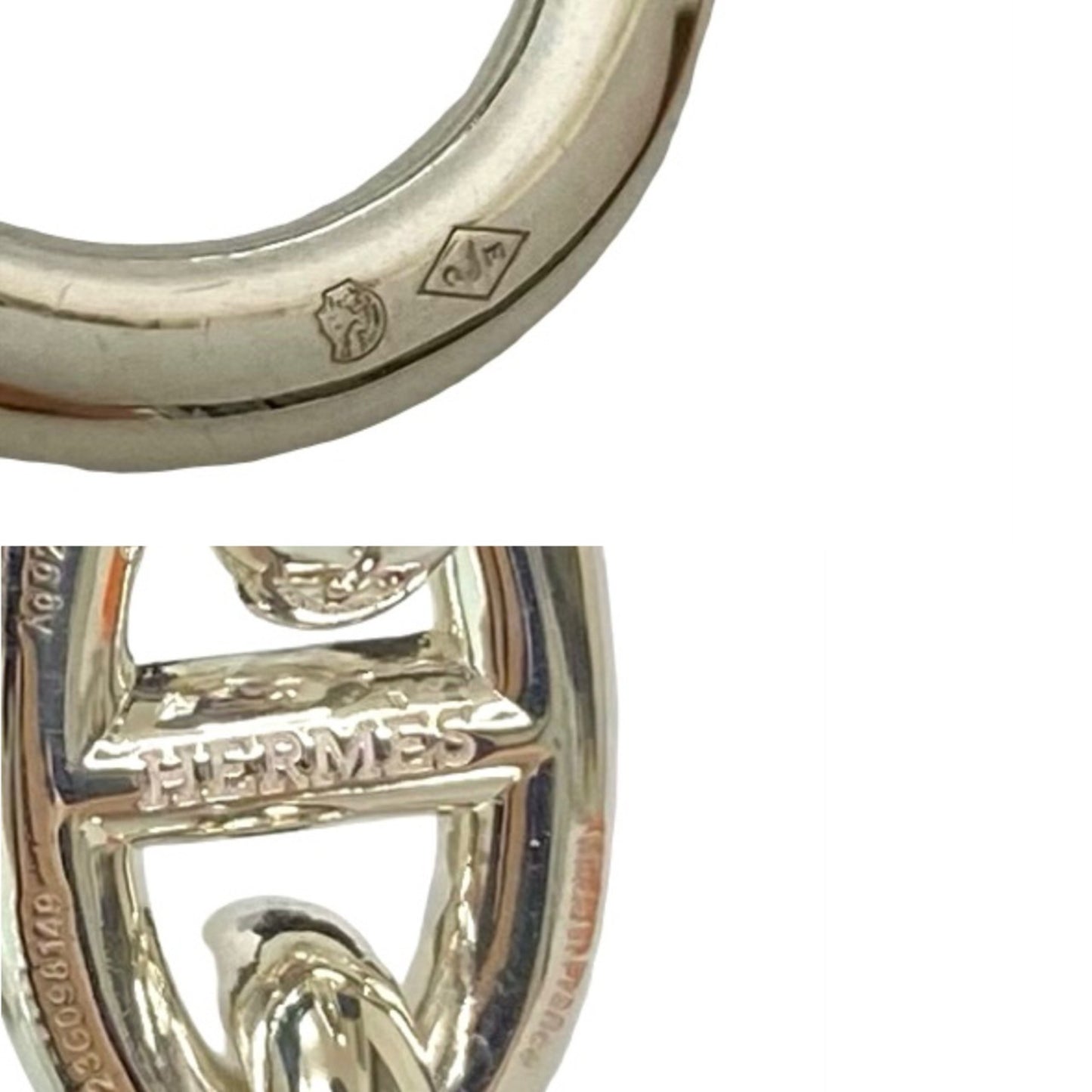 HERMES Chaine d'Ancre MM 17-link Sterling Silver 925 Chain Bracelet Bangle 035mm