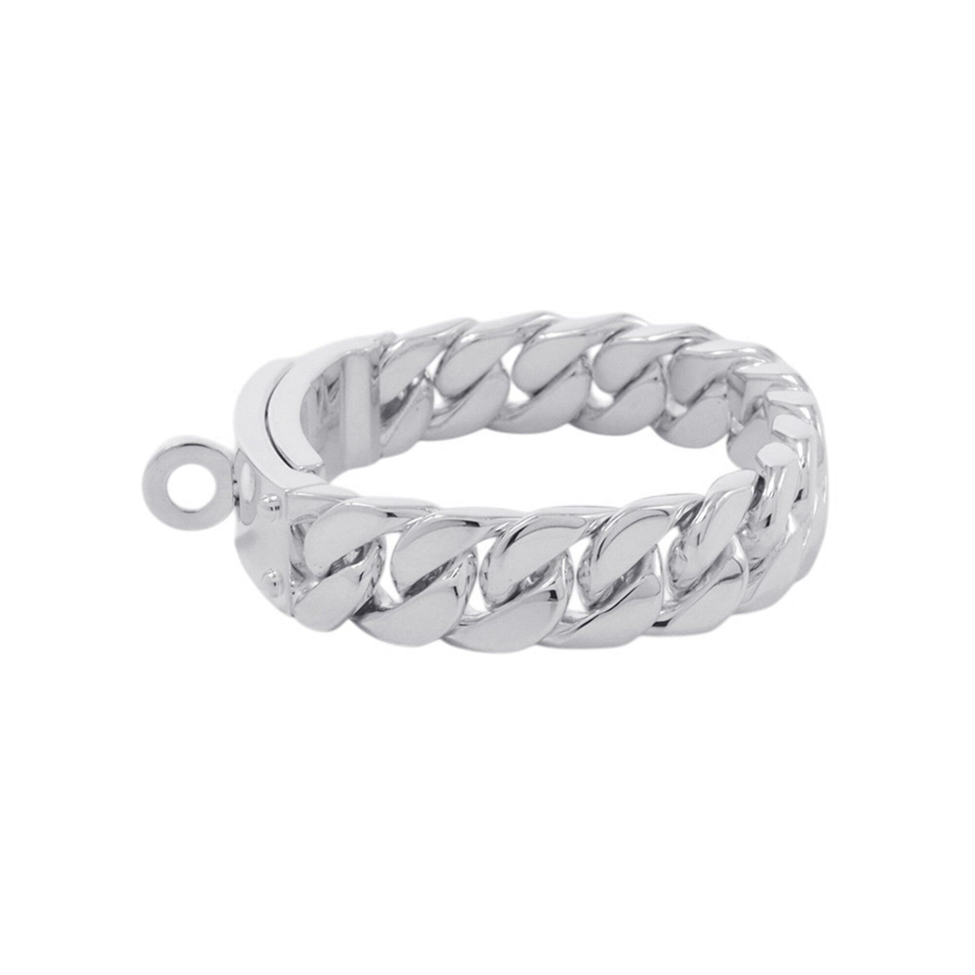 Hermes Kelly Gourmet GM Bracelet, Size SH, SV925 Silver, HERMES Chaine d'Ancre — Like New