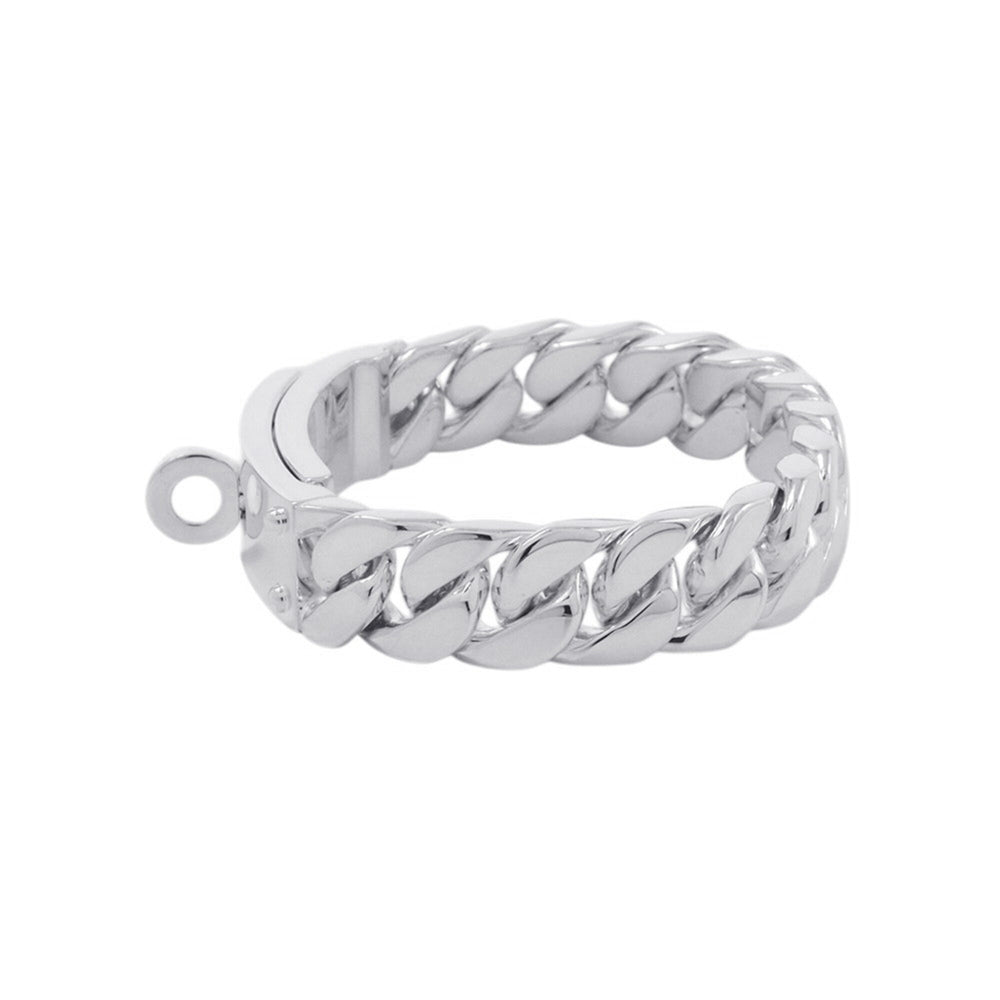 Hermes Kelly Gourmet GM Bracelet, Size SH, SV925 Silver, HERMES Chaine d'Ancre — Like New