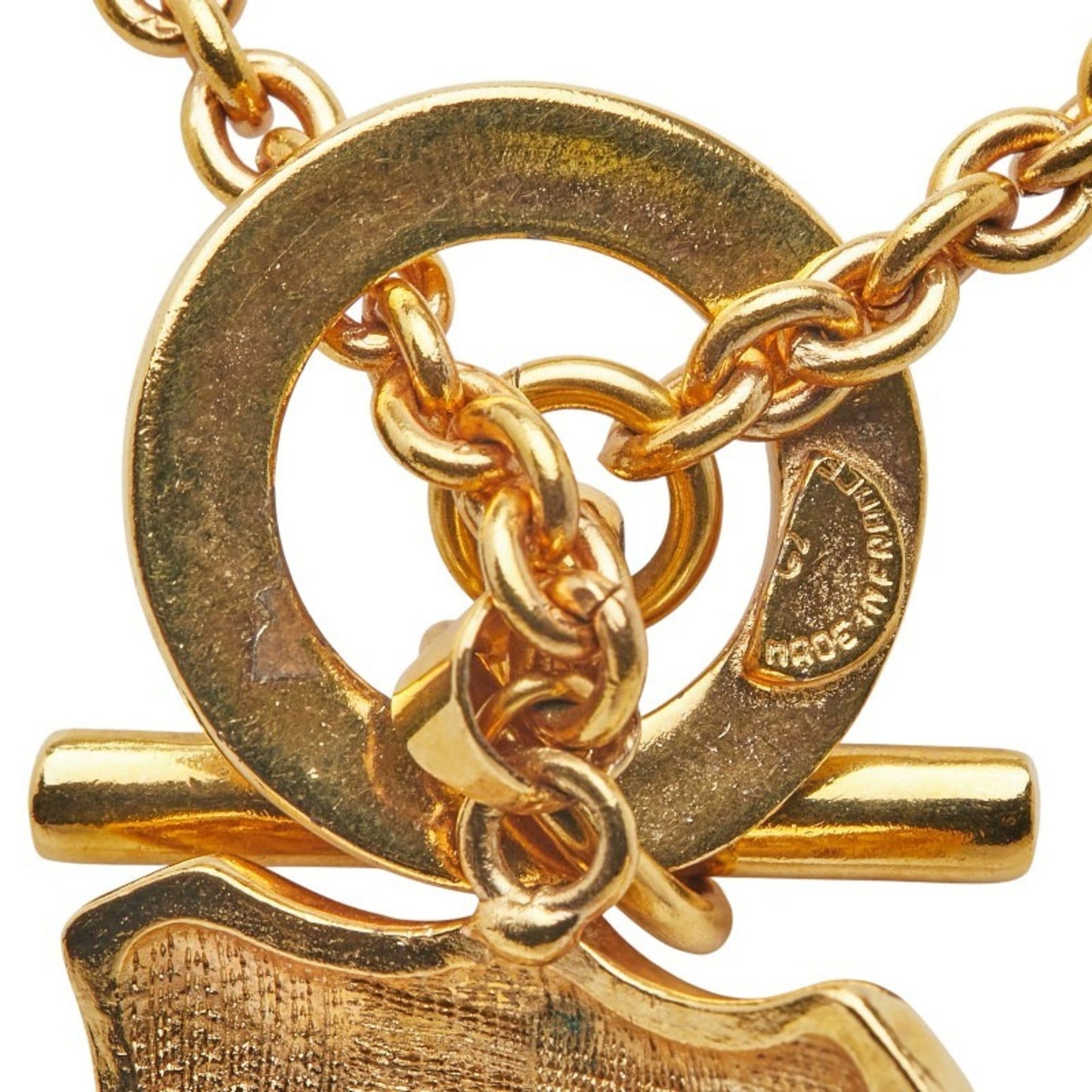 Celine logo necklace, gold plated, for women.