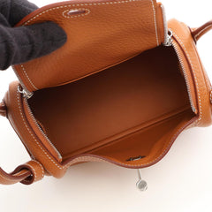 Hermes Lindy Mini Shoulder Bag/Handbag, Taurillon Clemence Leather, Women's, Gold Tone — New - Store Return