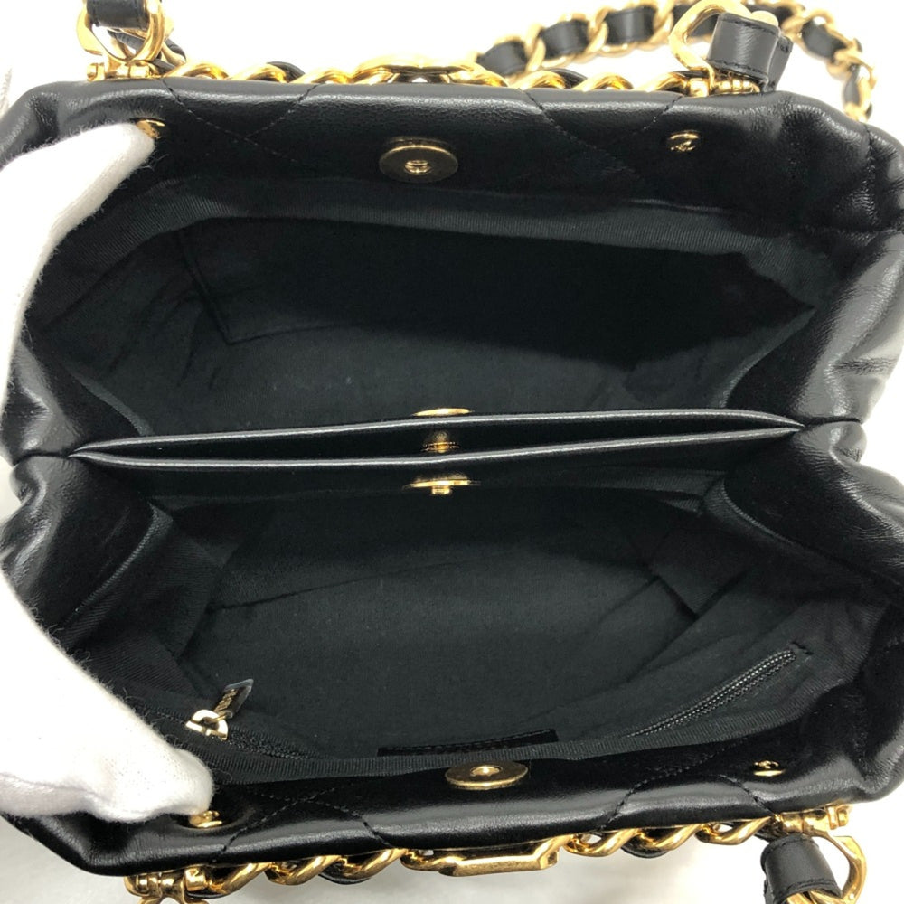 Chanel AS3502 CC Mark CC Chain bag Shoulder Shoulder Bag Black GoldHardware — Like New