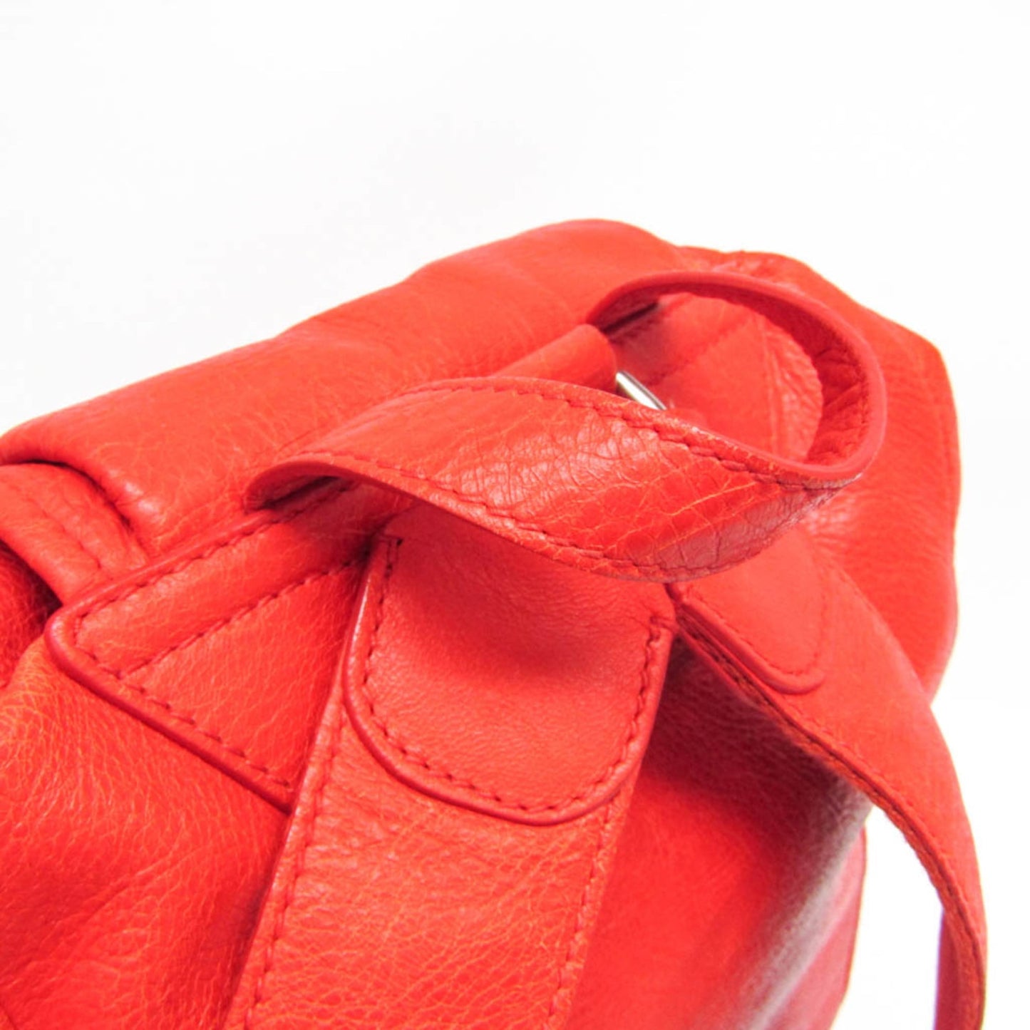 Balenciaga 326404 Women,Men Leather Backpack Red Color