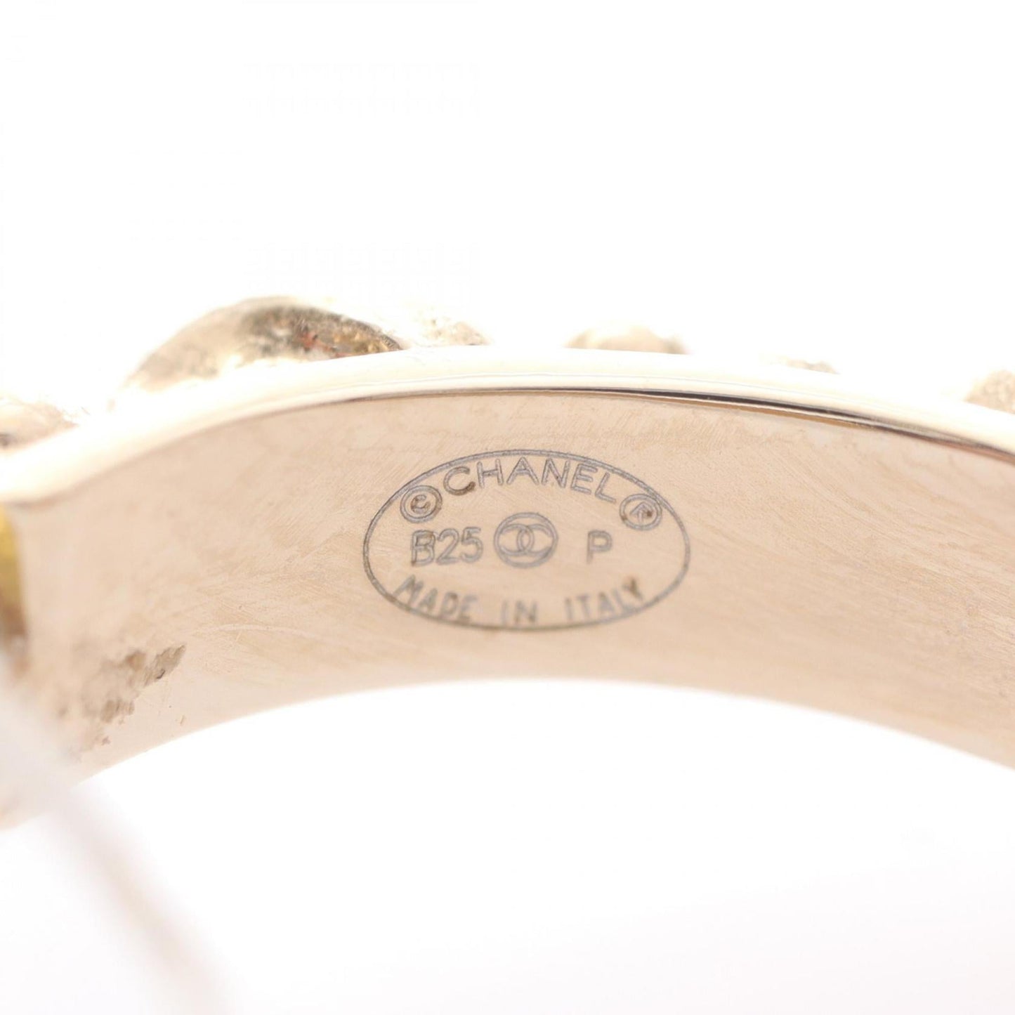 CHANEL Coco Mark Heart Earrings with Gold Plated Rhinestones for Women, and Clear