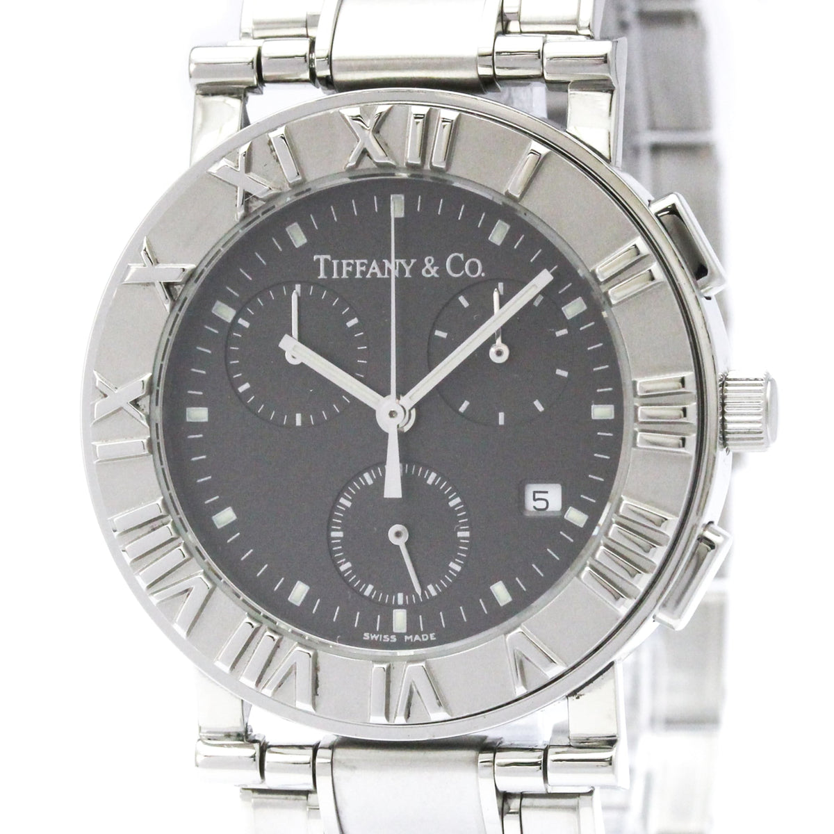 TIFFANY Atlas Chronograph Quartz Watch Z0002.32.10A11A00A Polished — Very Good