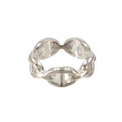 Hermes Chaine d'Ancre Enchainée PM #50 Ring, SV 925 Silver Ring — Like New
