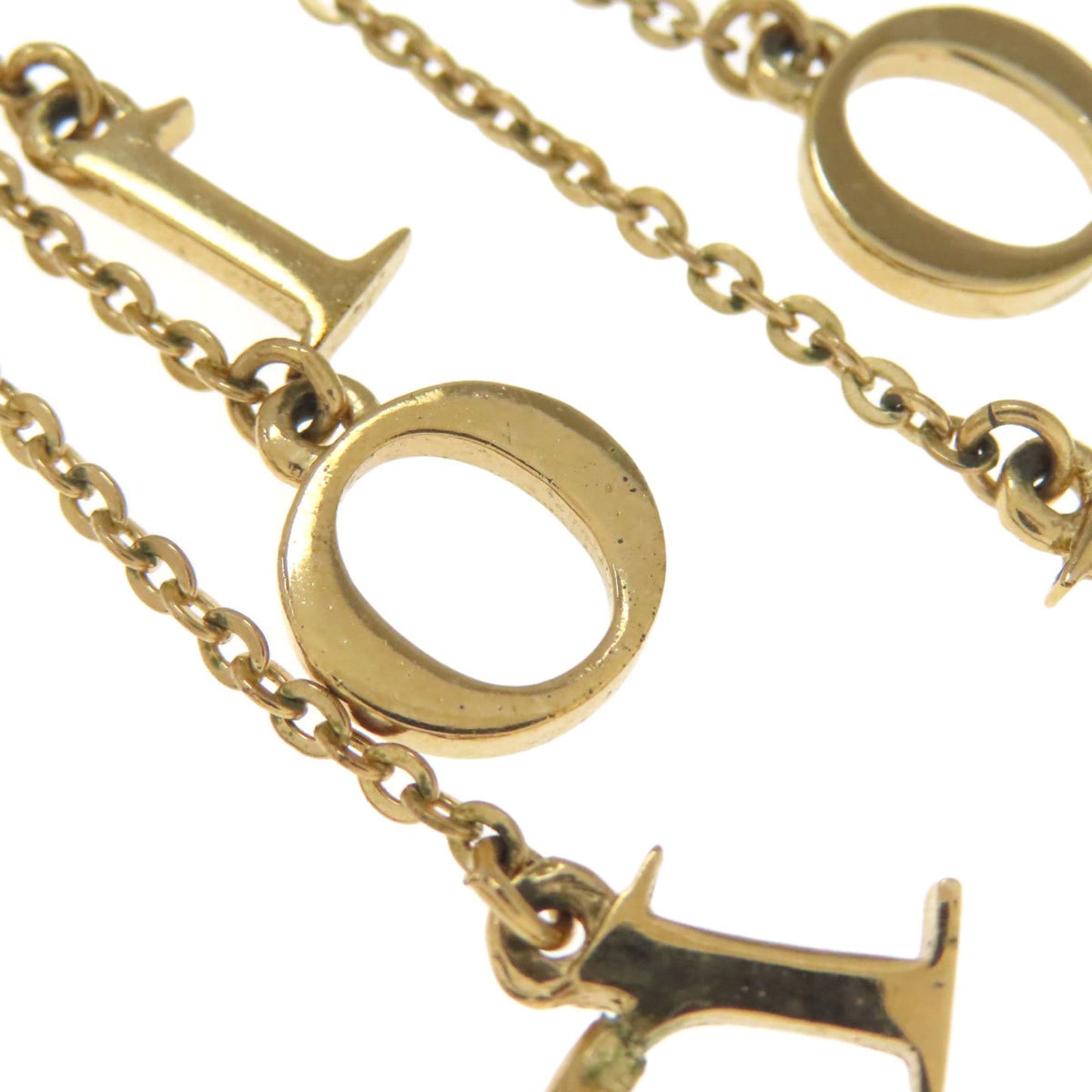 Christian Dior logo chain earrings in metal for women