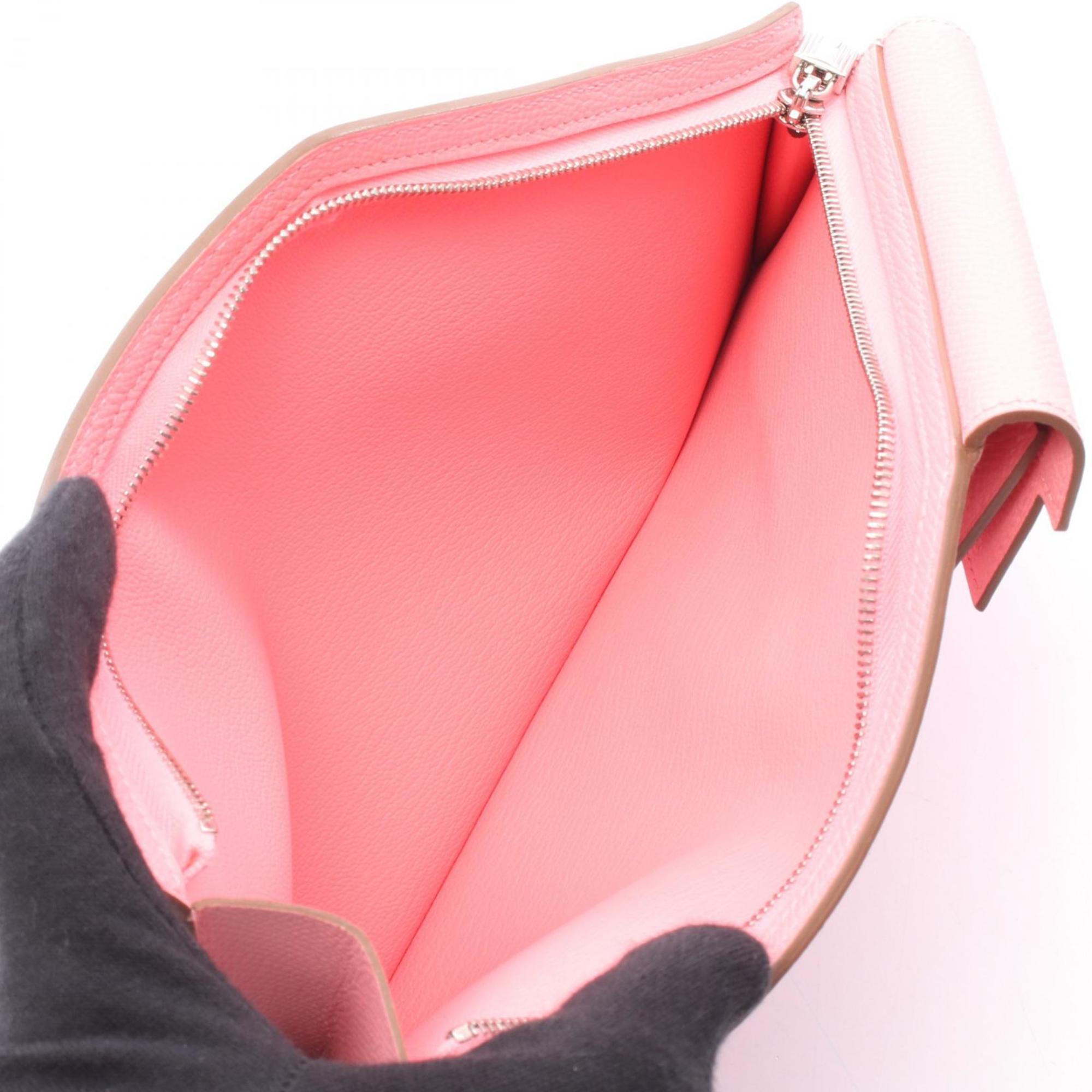 Hermes Hermès Kelly Pocket To-Go Second Bag/Clutch Bag, Leather Epsom Leather, Women's, Pink