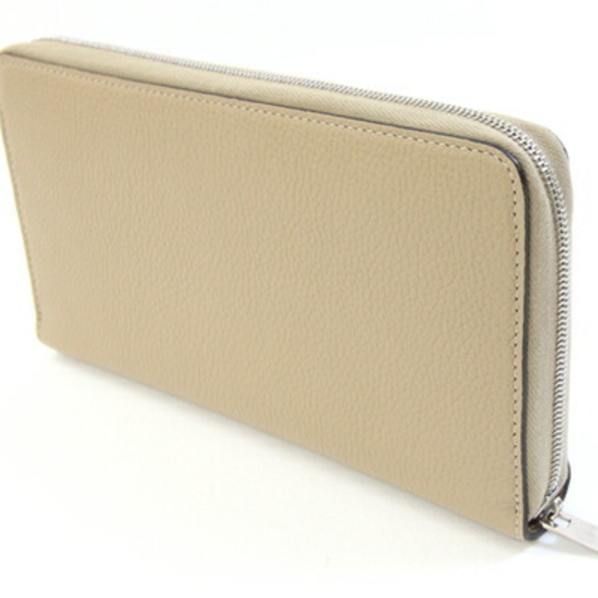 Celine Round Long Wallet 10B553BEL Beige Red Leather Zip Two-Tone Women's CELINE