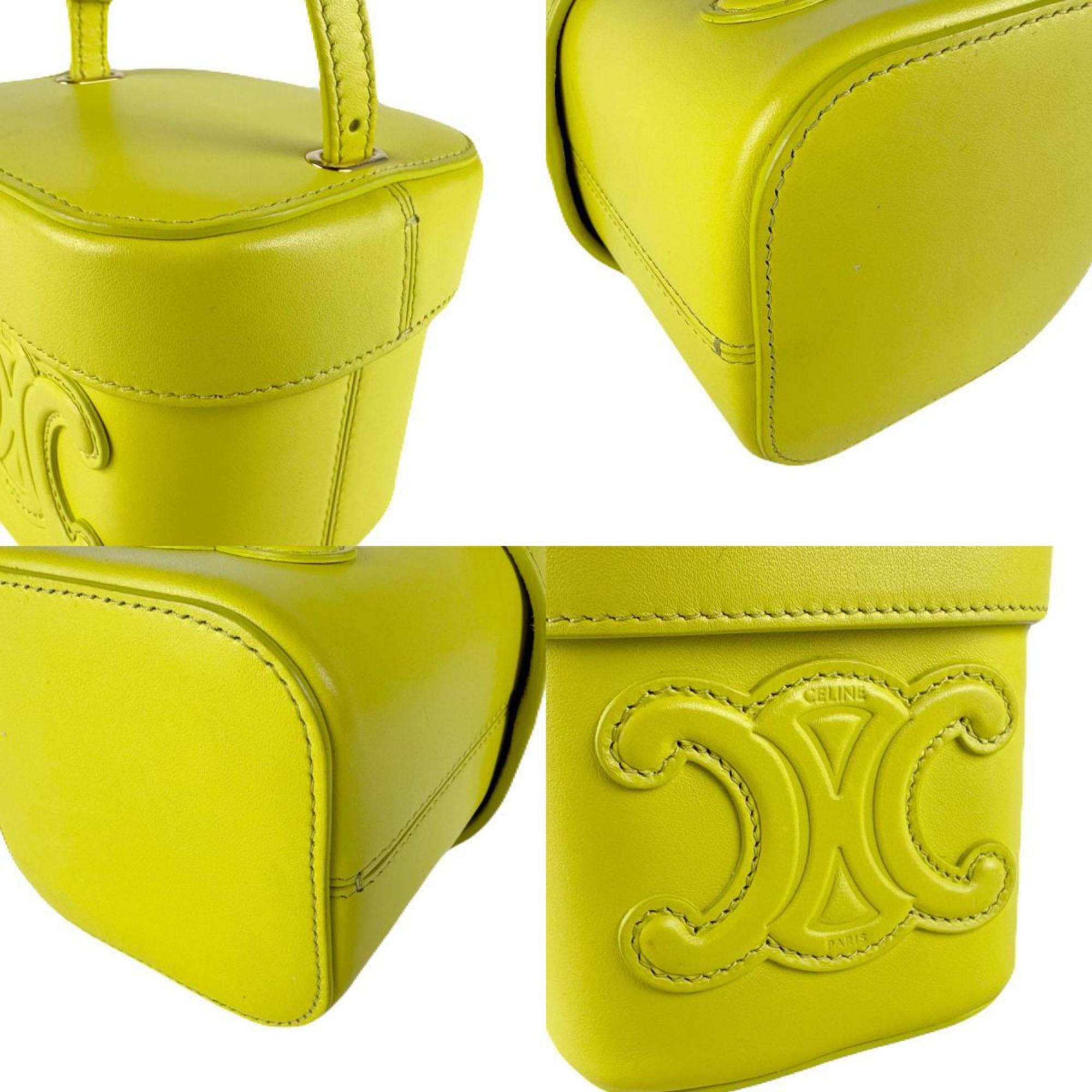 Celine Small Box Cuir Triomphe Shoulder Bag in Anise Leather, Women's, z8395