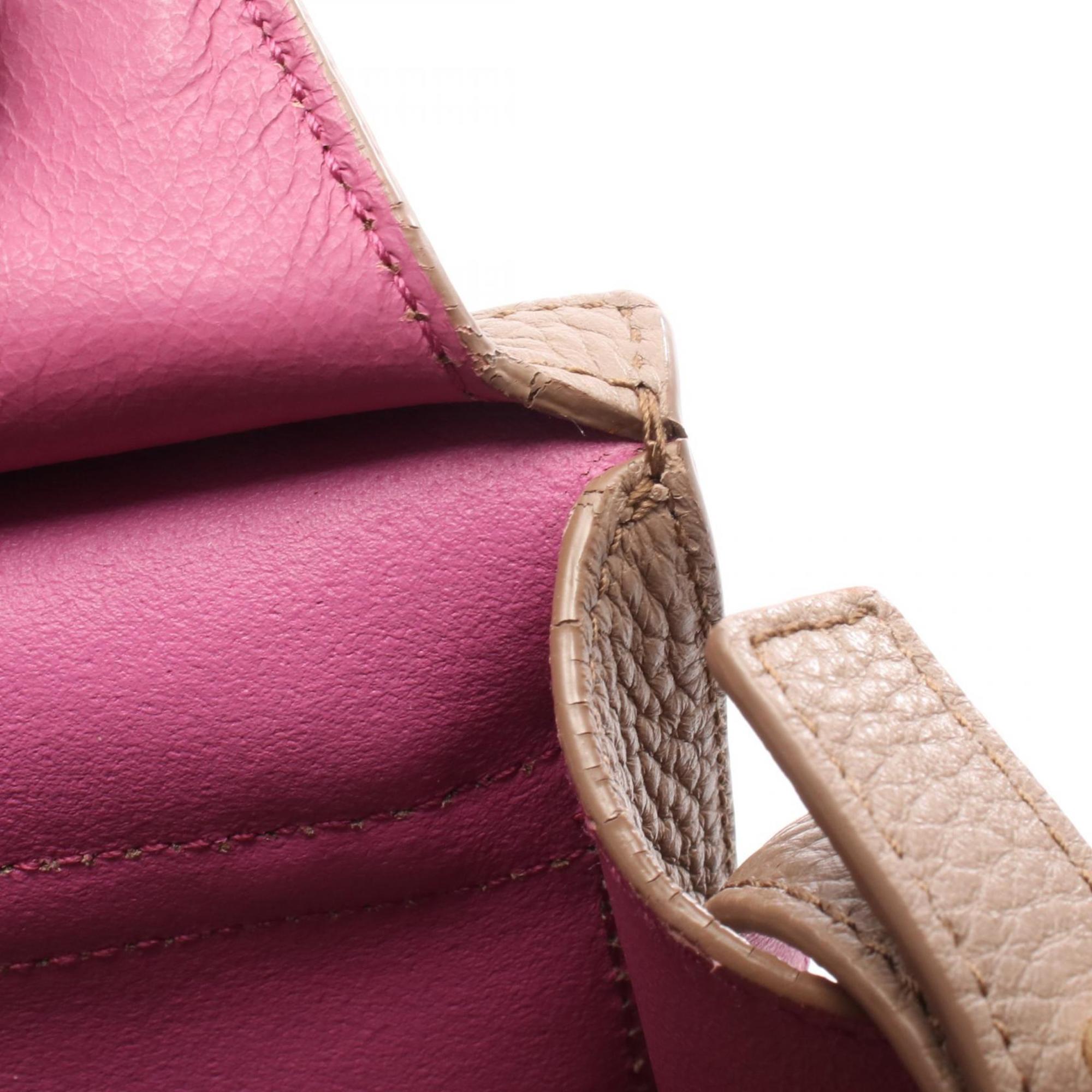 Salvatore Ferragamo AMY Gancini handbag, leather, women's, beige