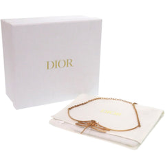 Christian Dior Like new Dior Herbarium Dragonfly Metal Resin Pink Gold Clear Necklace 1506 — Like New