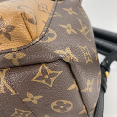 LOUIS VUITTON M44870 Monogram Reverse Palm Springs Backpack PM Daypack Rucksack Canvas Women's Brown x Beige E-240719-4 — Like New
