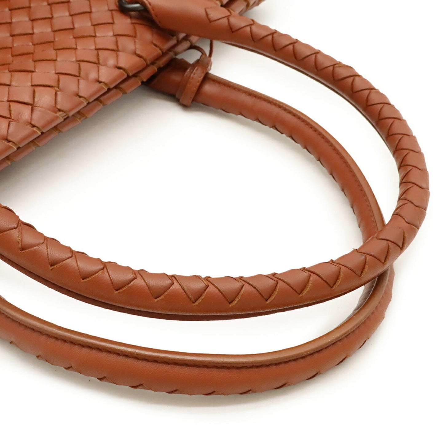 BOTTEGA VENETA Intrecciato Boston Bag, Travel Handbag, Leather, Terracotta Brown, 256347