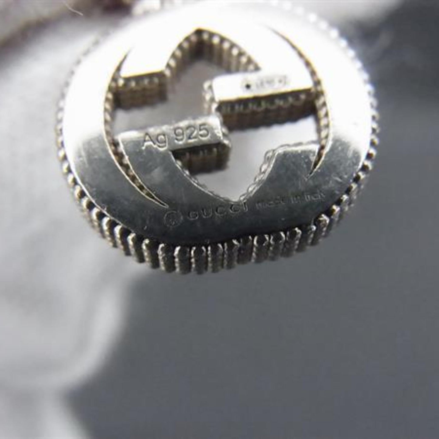 GUCCI Interlocking G Necklace in Silver SV925 for Women