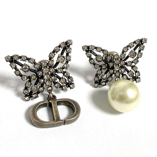 Christian Dior Dior Women's Asymmetrical Earrings Papillon Butterfly